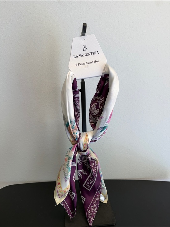 Piper K Accessories - Piper K | Modern Purple & Soft Floral Scarfs